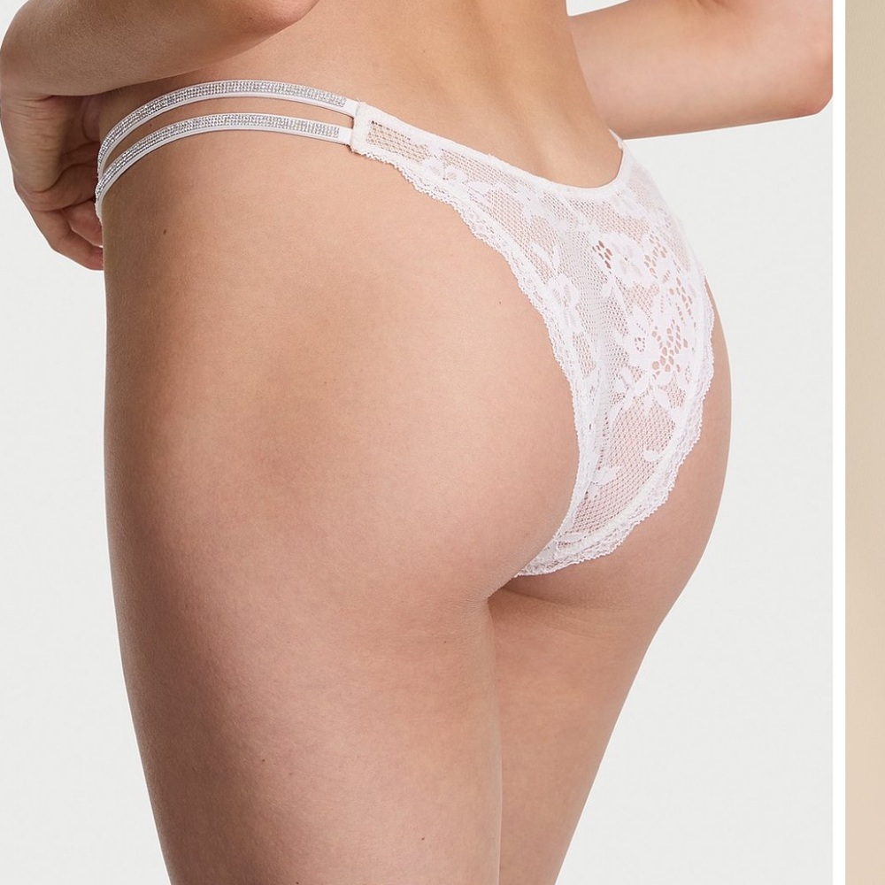 Victoria's Secret Shine White lace set of 3